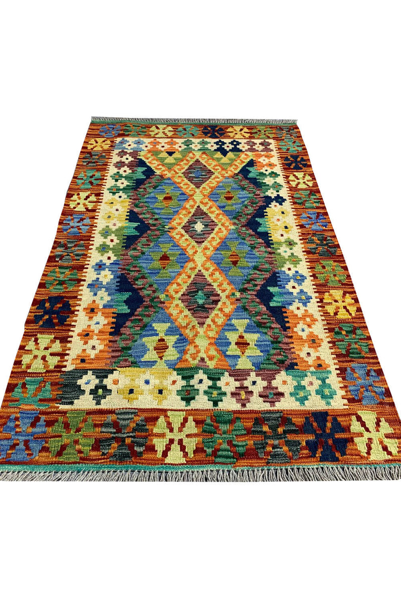 CHOBI WOVEN KILIM 4.8 x 2.9 Ft