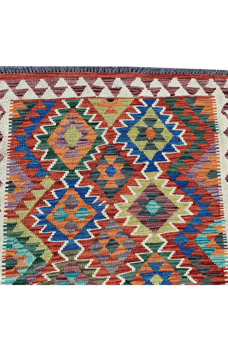 CHOBI WOVEN KILIM 4.10 x 3.3 Ft