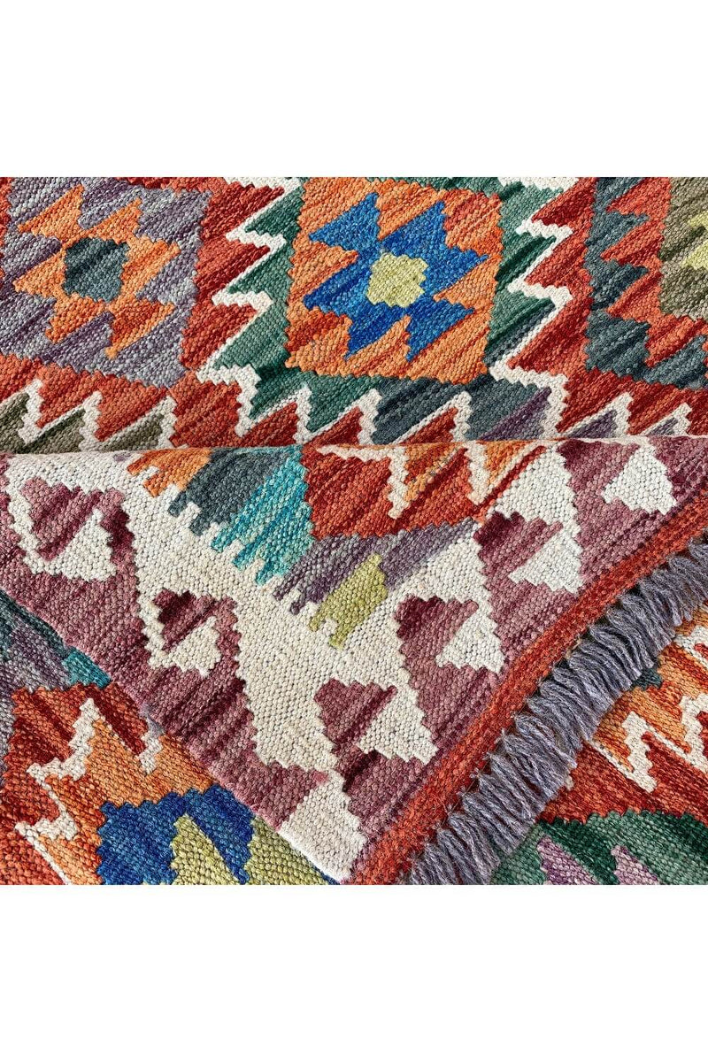 CHOBI WOVEN KILIM 4.10 x 3.3 Ft