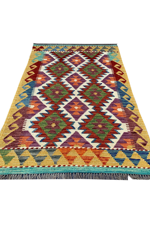 CHOBI WOVEN KILIM 4.9 x 3.2 Ft