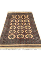 Authentic Hand Knotted Vintage Pakistani Bokhara Jhaldar Wool Area Rug 8.1 X 5.6 Ft (385 Ger)