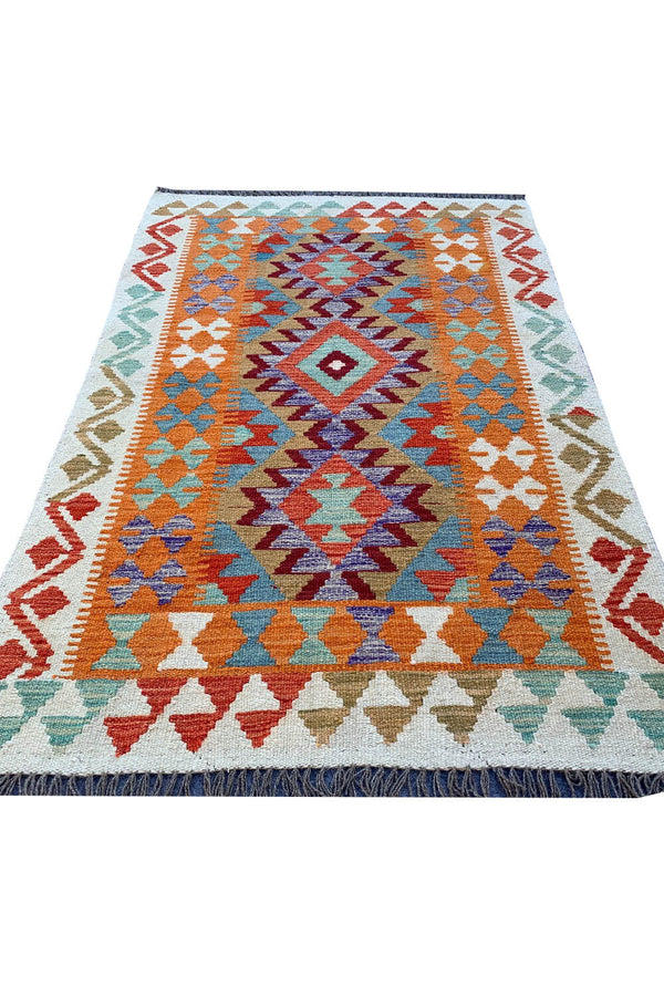 MODERN CHOBI KILIM 4.10 X 3.3 FT