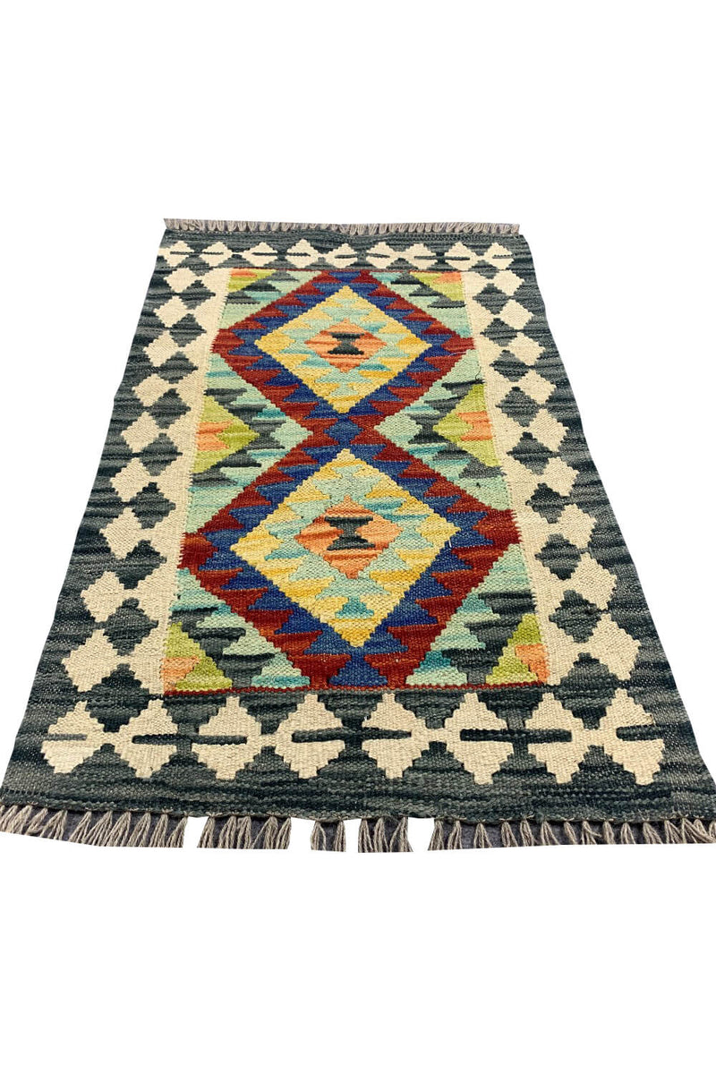 MODERN CHOBI KILIM 2.10 X 1.9 FT