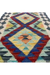 MODERN CHOBI KILIM 2.10 X 1.9 FT