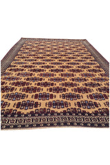 VINTAGE TURKMEN SARA RUG 12.2 x 8.3 Ft