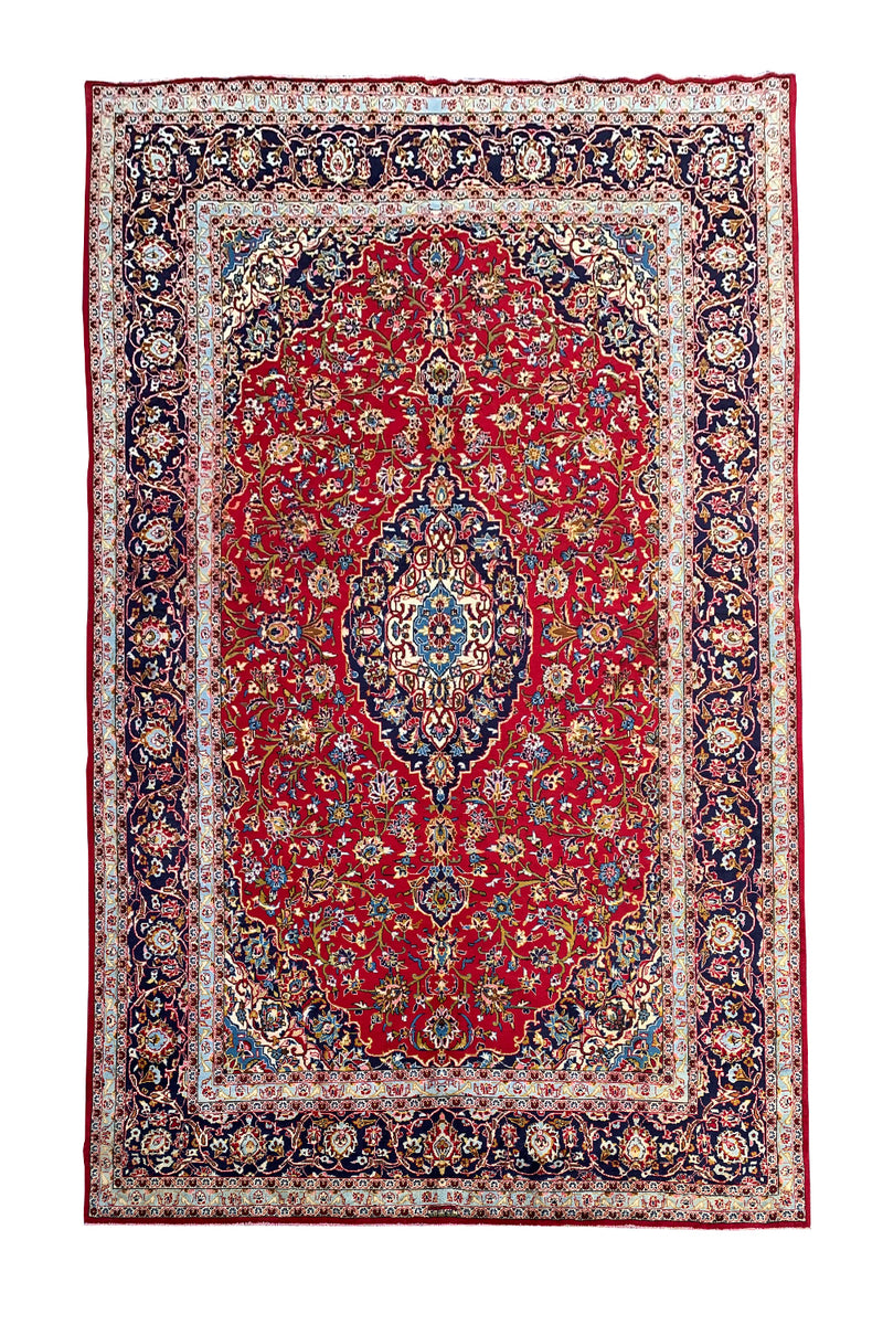 AUTHENTIC HAND KNOTTED QASHOUN WOOL AREA RUG 11.7 X 7.10 FT (1300 GER)