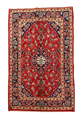 AUTHENTIC HAND KNOTTED QASHOUN WOOL AREA RUG 4.9 X 3.5 FT (611 GER)