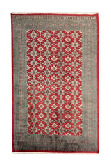 AUTHENTIC HAND KNOTTED VINTAGE PAKISTANI BOKHARA JHALDAR WOOL AREA RUG 10.8 X 8.2 FT (1301 GER)