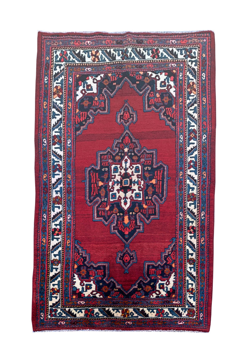 AUTHENTIC HAND KNOTTED HAMIDOUN WOOL AREA RUG 6.9 X 3.7 FT (508 GER)