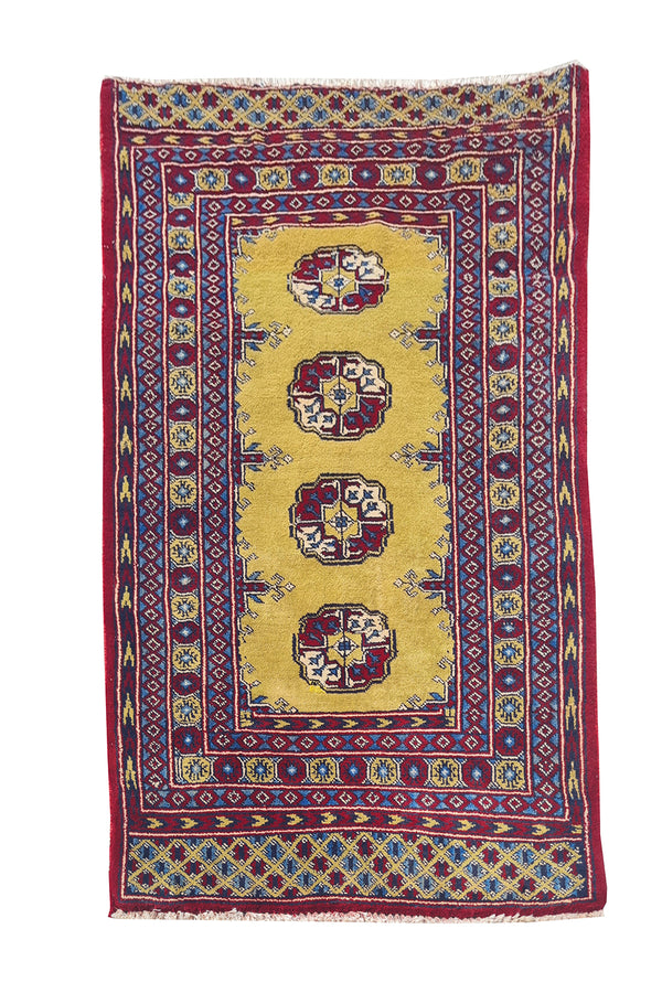 VINTAGE BOKHARA JHALDAR 3.8 x 2.8 Ft