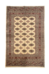 AUTHENTIC HAND KNOTTED VINTAGE PAKISTANI BOKHARA JHALDAR WOOL AREA RUG 5.9 X 4.3 FT (598 GER)