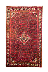 AUTHENTIC HAND KNOTTED VINTAGE HAMIDOUN WOOL AREA RUG 9.7 X 6.8 FT (452 GER)