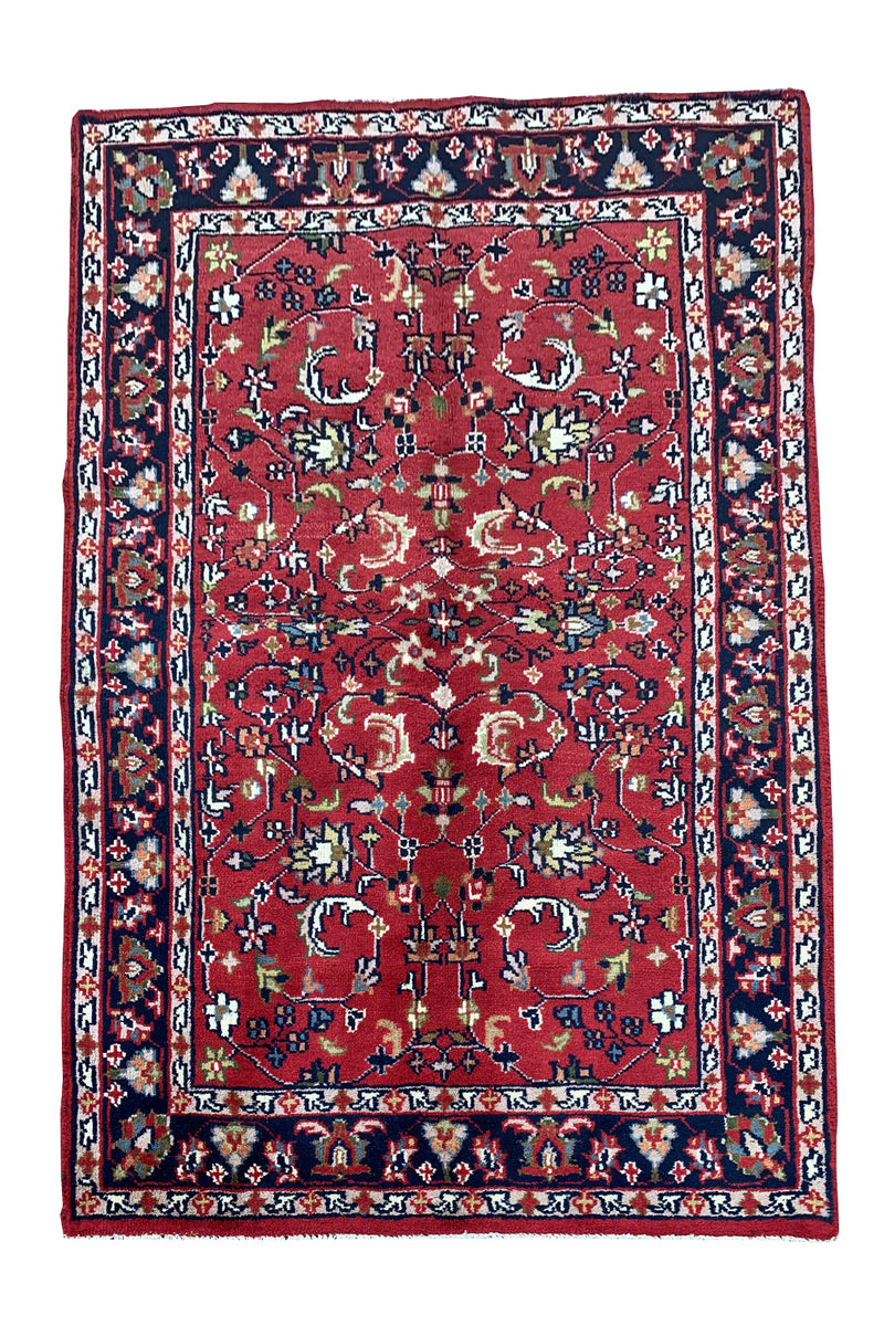 AUTHENTIC HAND KNOTTED INDO WOOL AREA RUG 6.0 X 4.0 FT (485 GER)