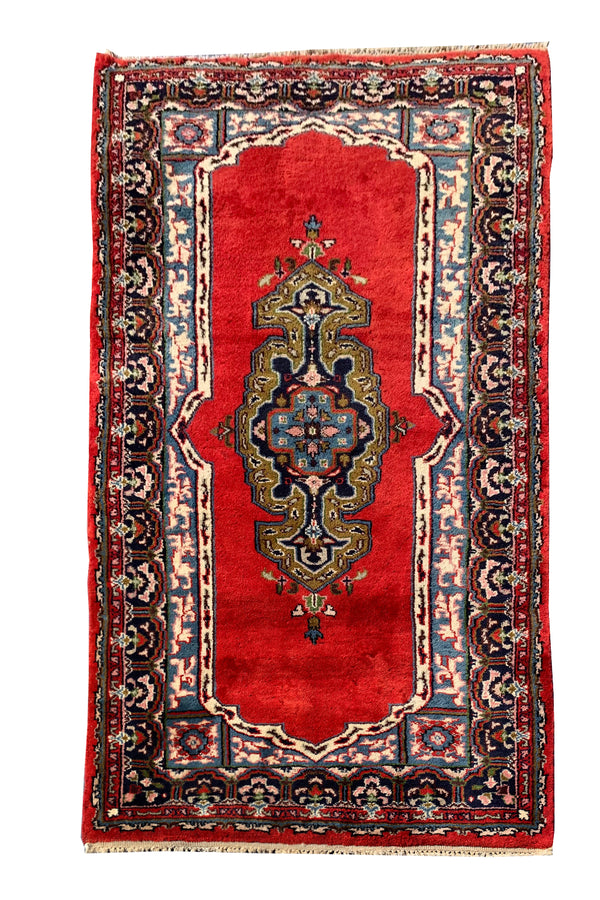 AUTHENTIC HAND KNOTTED VINTAGE INDO WOOL AREA RUG 5.3 X 3.1 FT (642 GER)