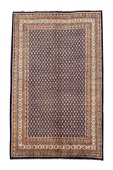 AUTHENTIC HAND KNOTTED BADAM GUL WOOL AREA RUG 7.10 X 5.9 FT (1289 GER)