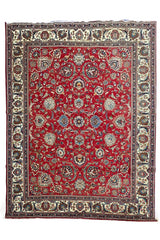 Authentic Hand Knotted Vintage Tabreez Wool Area Rug 13.0 x 11.2 Ft (43 Ger-3)