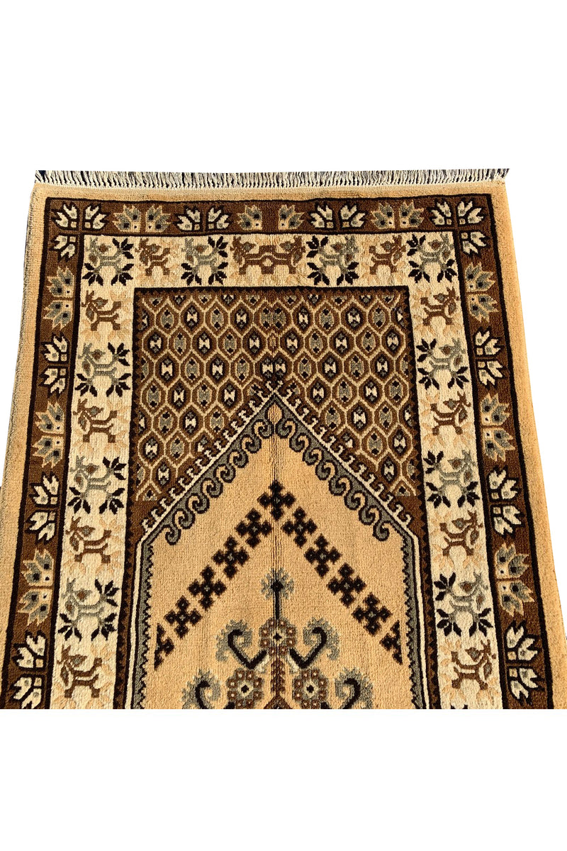 AUTHENTIC HAND KNOTTED MOROCCO WOOL AREA RUG 6.8 X 3.3 FT (655 GER)