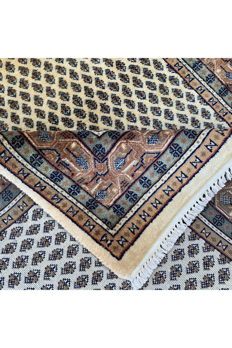 AUTHENTIC HAND KNOTTED VINTAGE BADAM GUL WOOL AREA RUG 5.8 X 3.11 FT (657 GER)