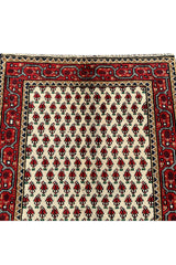 AUTHENTIC HAND KNOTTED VINTAGE BADAM GUL WOOL AREA RUG 5.1 X 2.11 FT (658 GER)