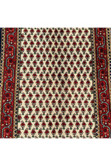 AUTHENTIC HAND KNOTTED VINTAGE BADAM GUL WOOL AREA RUG 5.1 X 2.11 FT (658 GER)