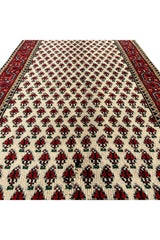 AUTHENTIC HAND KNOTTED VINTAGE BADAM GUL WOOL AREA RUG 5.1 X 2.11 FT (658 GER)