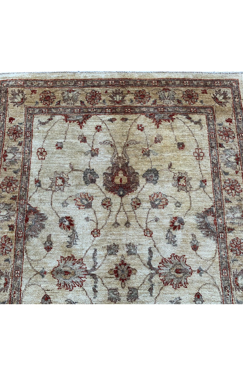 AUTHENTIC HAND KNOTTED VINTAGE AFGHAN CHOBI WOOL AREA RUG 6.2 X 4.1 FT (665 GER)