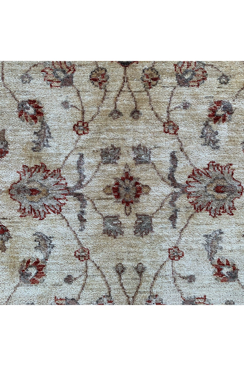 AUTHENTIC HAND KNOTTED VINTAGE AFGHAN CHOBI WOOL AREA RUG 6.2 X 4.1 FT (665 GER)