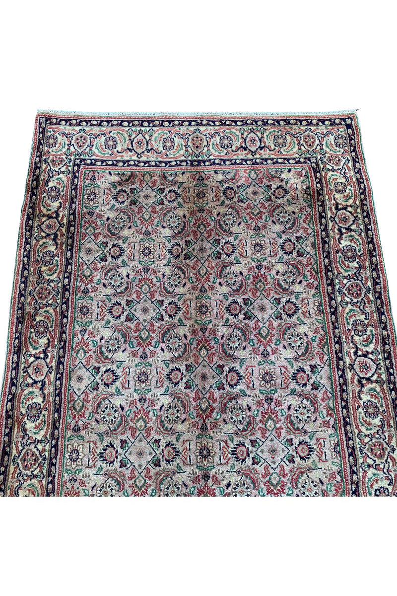 AUTHENTIC HAND KNOTTED BIJOUR WOOL AREA RUG 6.3 X 3.5 FT (666 GER)