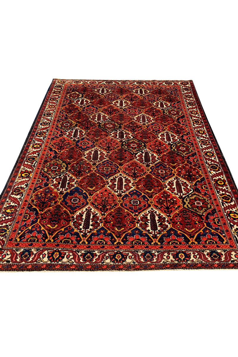 AUTHENTIC HAND KNOTTED VINTAGE BAGHTIYAAR WOOL AREA RUG 10.3 X 7.3 FT (445 GER)