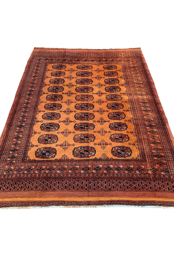 AUTHENTIC HAND KNOTTED VINTAGE PAKISTANI BOKHARA JHALDAR WOOL AREA RUG 5.9 X 4.3 FT (670 GER)