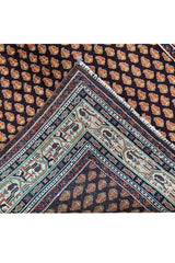 AUTHENTIC HAND KNOTTED VINTAGE BADAM GUL WOOL AREA RUG 6.6 X 4.1 FT (671 GER)