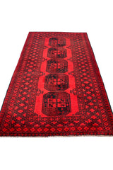 AUTHENTIC HAND KNOTTED VINTAGE TURKMEN FELPAH WOOL AREA RUG 5.10 X 3.6 FT (672 GER)