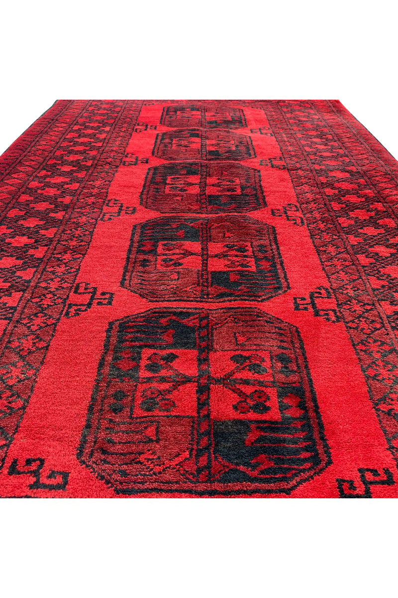 AUTHENTIC HAND KNOTTED VINTAGE TURKMEN FELPAH WOOL AREA RUG 5.10 X 3.6 FT (672 GER)