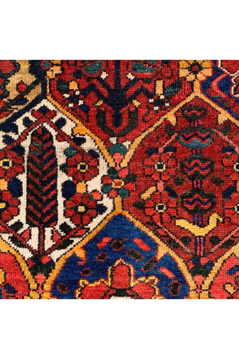 AUTHENTIC HAND KNOTTED VINTAGE BAGHTIYAAR WOOL AREA RUG 10.3 X 7.3 FT (445 GER)