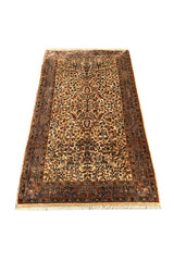 DISTRESSED HAND KNOTTED VINTAGE AFGHAN TURKMEN BASHEERI WOOL AREA RUG 5.3 X 3.1 FT (587 GER)