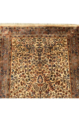 DISTRESSED HAND KNOTTED VINTAGE AFGHAN TURKMEN BASHEERI WOOL AREA RUG 5.3 X 3.1 FT (587 GER)