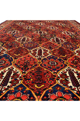 AUTHENTIC HAND KNOTTED VINTAGE BAGHTIYAAR WOOL AREA RUG 10.3 X 7.3 FT (445 GER)