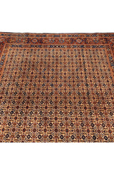 AUTHENTIC HAND KNOTTED VINTAGE YAMOUD WOOL AREA RUG 6.7 X 6.6 FT (552 GER)