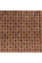 AUTHENTIC HAND KNOTTED VINTAGE YAMOUD WOOL AREA RUG 6.7 X 6.6 FT (552 GER)