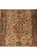 DISTRESSED HAND KNOTTED VINTAGE AFGHAN TURKMEN BASHEERI WOOL AREA RUG 5.3 X 3.1 FT (587 GER)