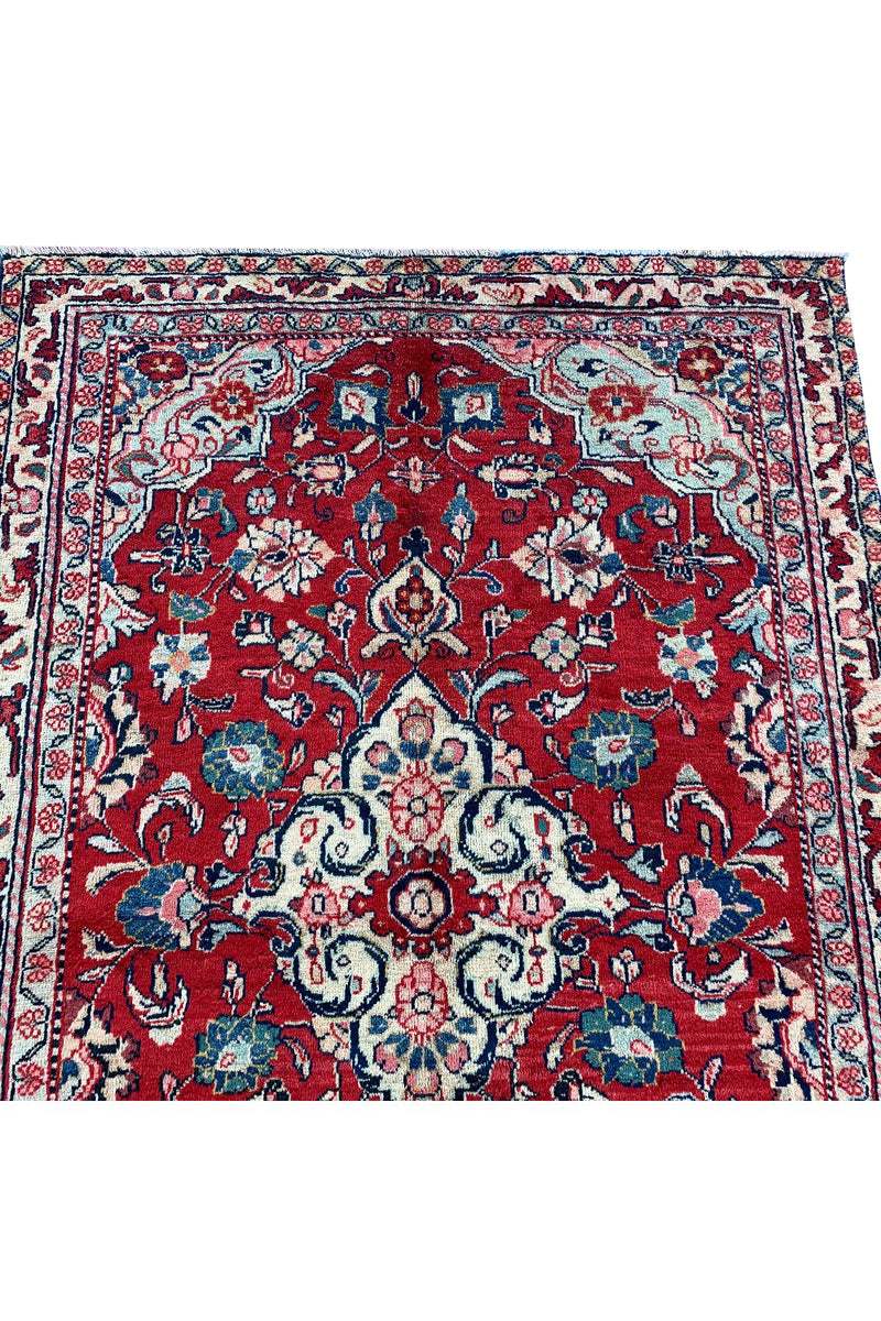 AUTHENTIC HAND KNOTTED VINTAGE HAMIDOUN WOOL AREA RUG 5.4 X 4.3 FT (677 GER)