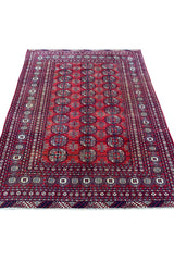 AUTHENTIC HAND KNOTTED PAKISTANI BOKHARA JHALDAR WOOL AREA RUG 5.9 X 4.5 FT (678 GER)