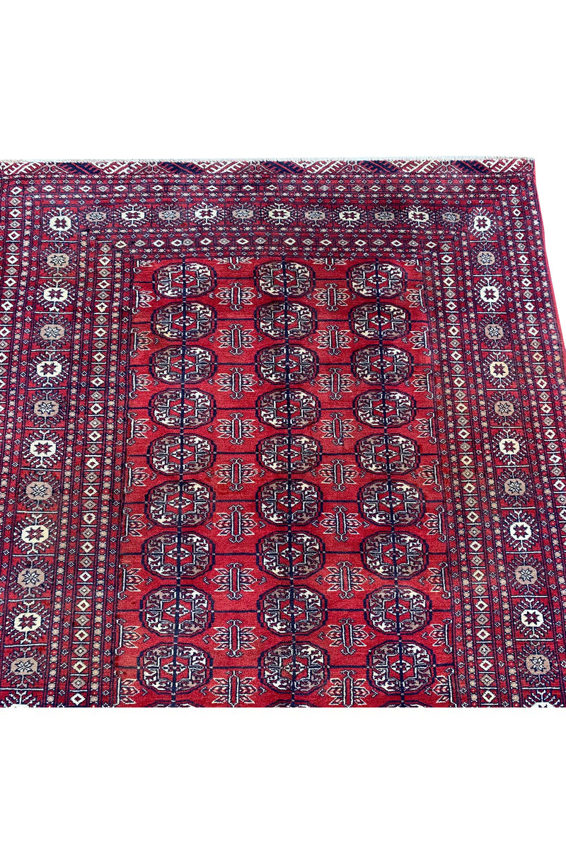 AUTHENTIC HAND KNOTTED PAKISTANI BOKHARA JHALDAR WOOL AREA RUG 5.9 X 4.5 FT (678 GER)