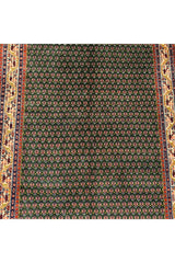 AUTHENTIC HAND KNOTTED VINTAGE BADAM GUL WOOL AREA RUG 6.6 X 4.2 FT (471 GER)