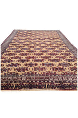 VINTAGE TURKMEN SARA RUG 12.2 x 8.3 Ft