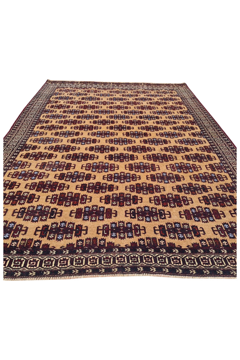 VINTAGE TURKMEN SARA RUG 12.2 x 8.3 Ft