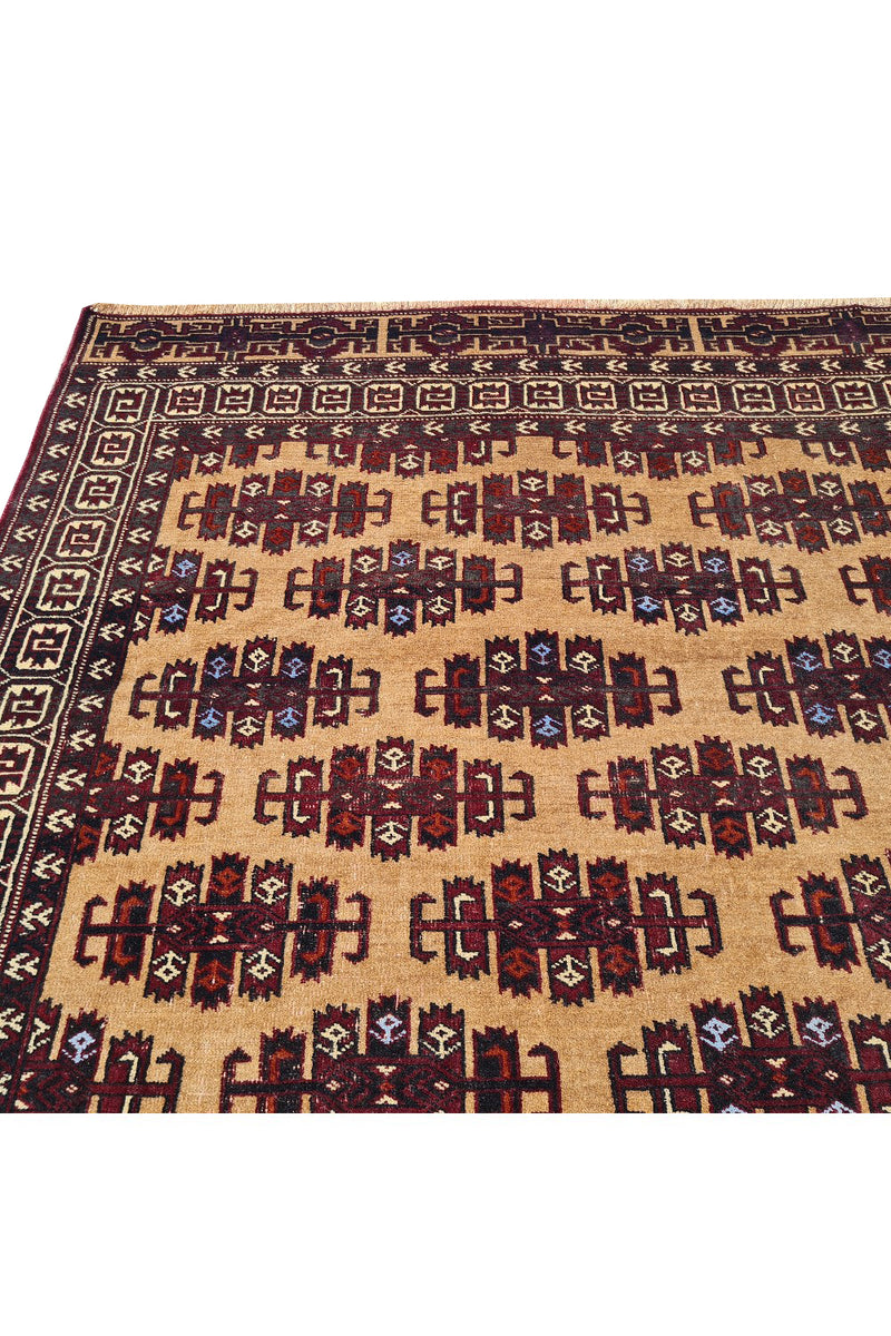 VINTAGE TURKMEN SARA RUG 12.2 x 8.3 Ft