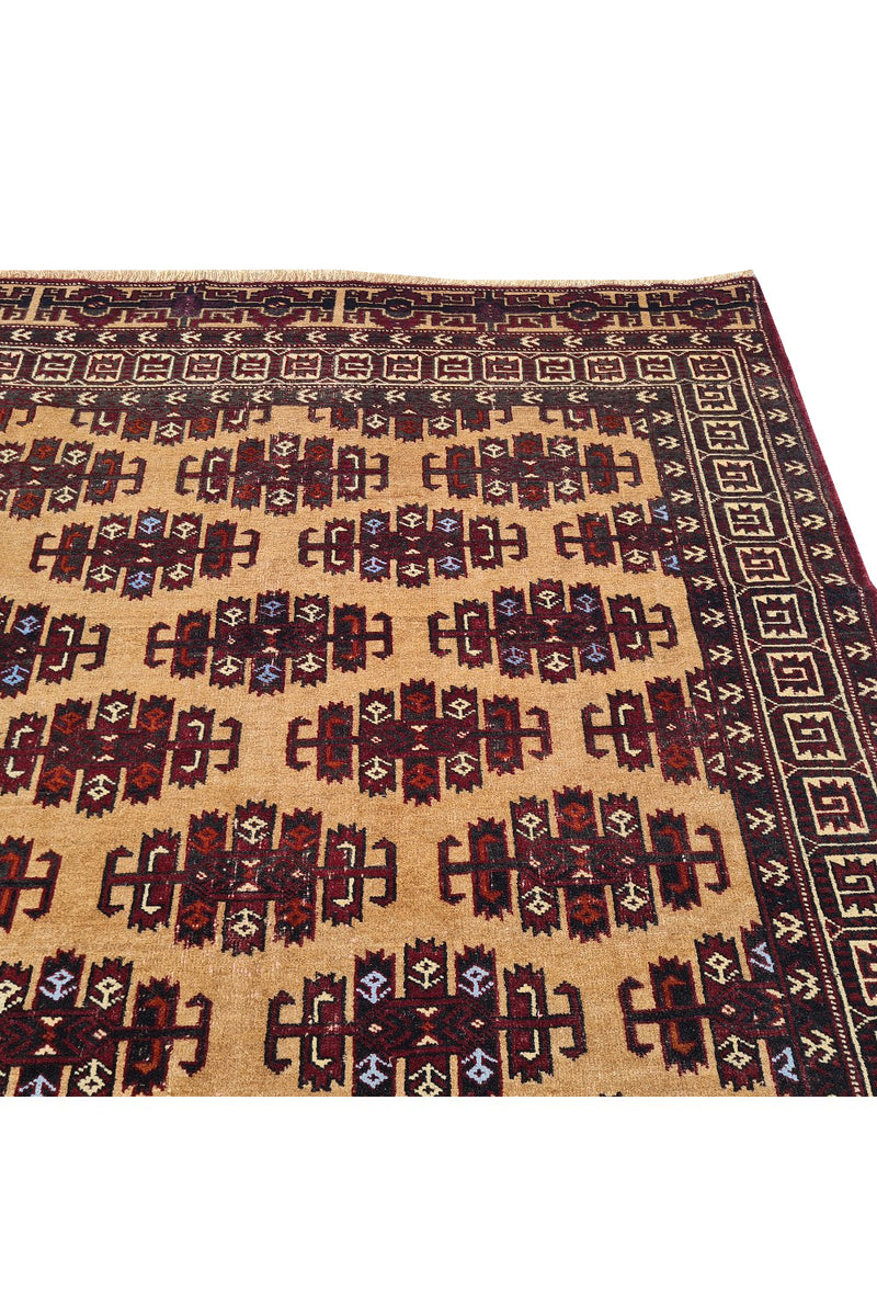 VINTAGE TURKMEN SARA RUG 12.2 x 8.3 Ft