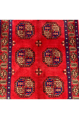 AUTHENTIC HAND KNOTTED VINTAGE TURKMEN FELPAH WOOL AREA RUG 5.9 X 2.11 FT (589 GER)