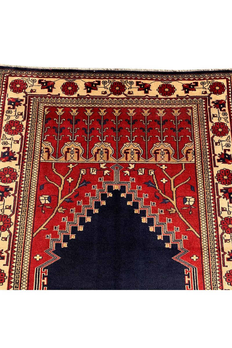 AUTHENTIC HAND KNOTTED VINTAGE PAKISTANI BOKHARA JHALDAR WOOL AREA RUG 6.2 X 4.2 FT (579 GER)